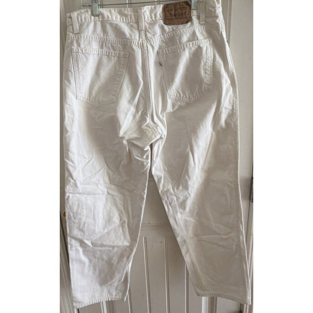 VTG Levi's 40550 Jeans Men's 35x32 White Black Tab USA